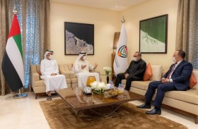 راشد بن حميد يبحث أوجه التعاون والشراكة مع رئيس الاتحاد السوري لكرة القدم