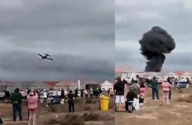 تحطم طائرة ومصرع قائدها