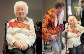 تحتفل بعيد ميلادها الـ 105 في دار رعاية