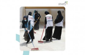 أكثر من 100 متطوع من شكراً لعطائك بمبادرة معكم يداً بيد  لإزالة أضرار الأمطار في الفجيرة 