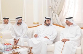 ولي عهد الفجيرة يقدم واجب العزاء في وفاة حمامة بنت راشد الطنيجي