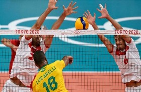  خسارة تونس أمام البرازيل في الطائرة