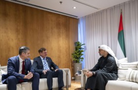 خالد بن محمد بن زايد يبحث مع الرئيس التنفيذي للشركة البرازيلية لصناعة الطيران إمبراير البحث والتطوير في مجال الملاحة الجوية 