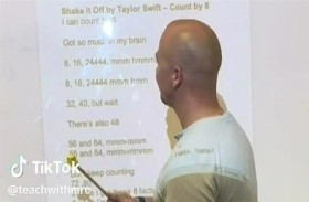 أستاذ يستعين بتايلور سويفت لتعليم تلاميذه جدول الضرب