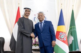 محمد بن زايد ورئيس سيشل يبحثان سبل تعزيز العلاقات الثنائية