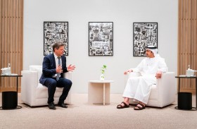 عبدالله بن زايد يستقبل نائب المستشار الألماني في إكسبو 2020