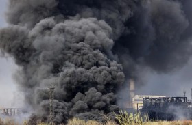 حريق في مستودع روسي قرب الحدود الأوكرانية 