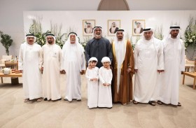 خالد بن محمد بن زايد يحضر حفل استقبال بمناسبة زفاف راشد علي راشد النعيمي