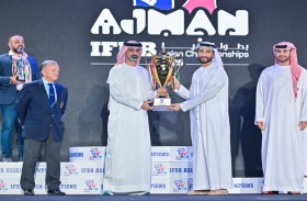 عمار بن حميد يشهد حفل ختام بطولة آسيا لبناء الأجسام بعجمان