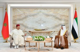 صقر غباش يعقد جلسة مباحثات مع رئيس مجلس المستشارين المغربي