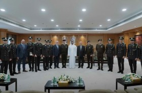 سلطان بن أحمد القاسمي يستقبل وفد كلية طب القوات المسلحة المصرية