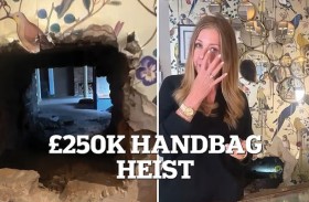 عصابة تنهب متجر حقائب فاخرة من خلال جدار