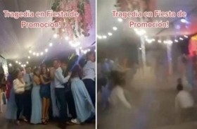 انهيار مروع لحلبة الرقص بـ 25 طالبا 