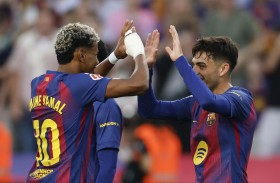 أراوخو ينقذ برشلونة من فخ جيرونا ويمنحه الصدارة مؤقتا 