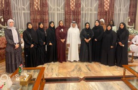 سالم بن سلطان القاسمي يستقبل وفد سفيرات نادي الإمارات الرياضي