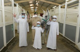 الفرس سليل هدية لطفل من شرطة دبي