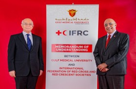 توقيع اتفاقية تعاون بين الاتحاد الدولي للصليب الأحمر و الهلال الأحمر و جامعة الخليج الطبية بدولة الإمارات
