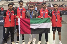 منتخب الإمارات يحصد 5 ميداليات في البطولة العربية لكرة الطاولة