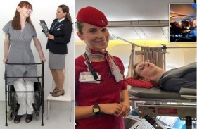 أطول امرأة تسافر جوا لأول مرة في حياتها