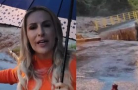 انهيار جسر أثناء بث مباشر مع العمدة