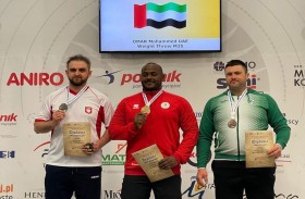 محمد عمر يتوّج بذهبيتي الإطاحة بالمطرقة في بطولة العالم ببولندا