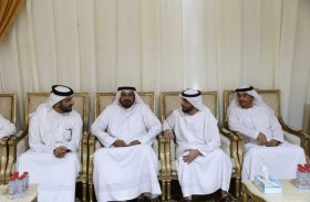 سلطان بن أحمد القاسمي يعزي في وفاة سلطان بن خادم
