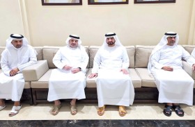 عبدالله بن سالم القاسمي يقدم واجب العزاء في وفاة حميد عبيد الهاجري