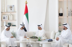 حمدان بن زايد يستقبل رئيس الشؤون الإسلامية والأوقاف والزكاة 