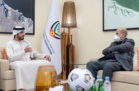 راشد بن حميد يستقبل نائب رئيس الاتحاد العربي لكرة القدم