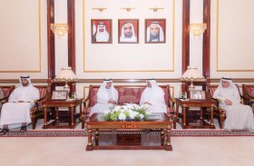 حمد الشرقي يلتقي نهيان بن مبارك و يطلع على مبادرات صندوق الوطن في الفجيرة