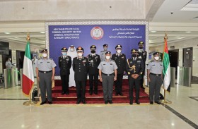 مدير عام شرطة أبوظبي يطلع وفدا إيطاليا على الجهود التطويرية لمنظومة العمل الشرطي