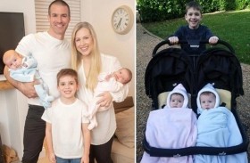 تنجب 3 أطفال توأم بفارق 7 سنوات بينهم