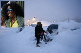 امرأة تصمد 24 يوماً وسط الثلوج 