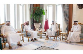 أمير قطر يستقبل طحنون بن زايد