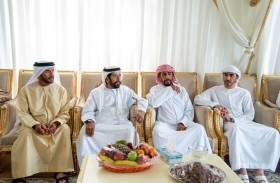 طحنون وسرور بن محمد يعزيان في وفاة خليفة بطي المزروعي وسعيد خليفة المزروعي