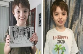 طفل متوحد يرسم لوحات مدهشة