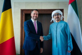 عبدالله بن زايد يستقبل نائب رئيس الوزراء وزير الخارجية البلجيكي