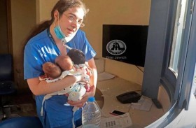 ممرضة بيروت.. لقطة الرضع تحبس الأنفاس