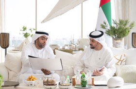 حمدان بن زايد يستقبل وفداً من دائرة الصحة ويطلع على أبرز المبادرات الصحية في منطقة الظفرة
