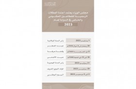 مجلس الوزراء يعتمد أجندة العطلات الرسمية في القطاعين الحكومي والخاص لعام 2023