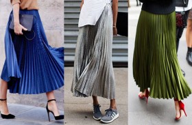 التنورة البليسيه نجمة موضة الخريف