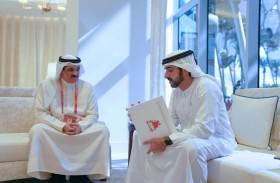 حمدان بن محمد يستقبل سفير البحرين لدى الدولة