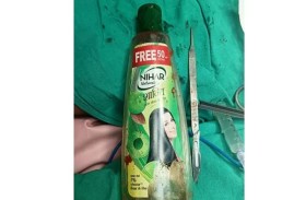 زجاجة ضخمة استقرت في بطن رجل 