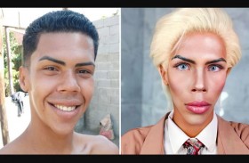 يحول نفسه إلى دمية 