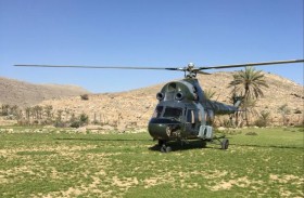 جناح الجو بشرطة رأس الخيمة ينقذ مواطنة أنهكها تسلق الجبال 