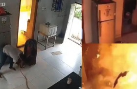 نجاة مذهلة من انفجار أسطوانة غاز