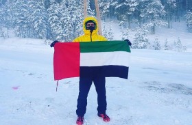 ضابط من شرطة أبوظبي يشارك في سباق تحت درجة برودة « 40C-»