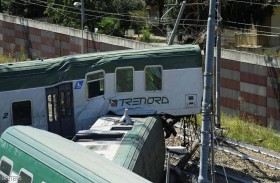 خرج القطار عن القضبان وانقلبت 3 عربات