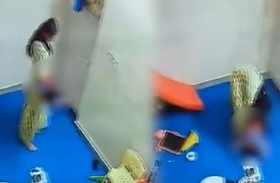 عاملة حضانة تعذب وتعض طفلة رضيعة