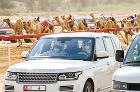 منصور بن زايد يشهد ختام منافسات جائزة زايد الكبرى لسباقات الهجن